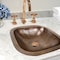 Nantucket Sinks 16.25 Hand Hammered Copper Square Undermount Bathroom Sink With Overflow SQRC-OF - alternate 3